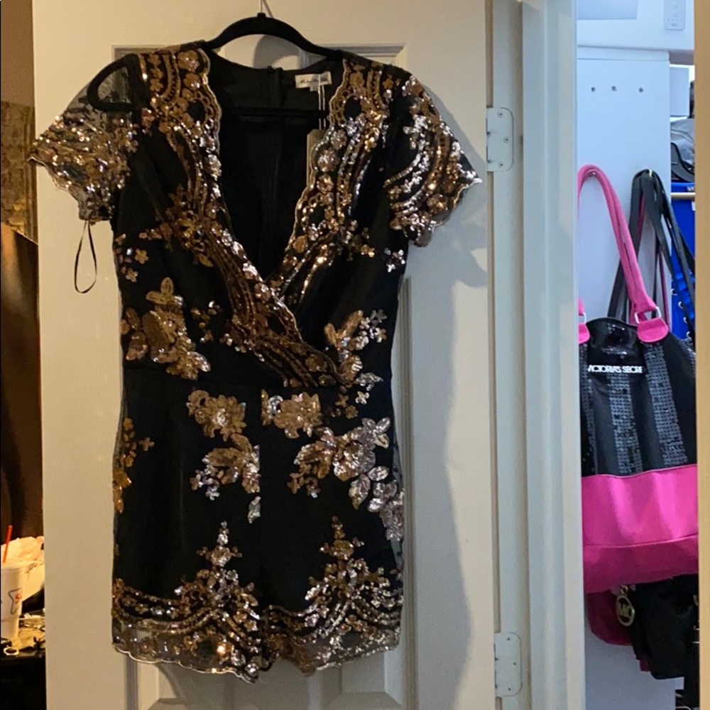 Southern fried chic Dottie sequin romper